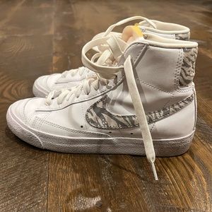Nike Blazers mid with animal print swoosh
